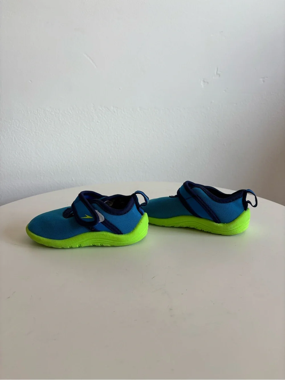 Speedo Blue and Neon Green Kids Velcro water shoe